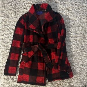 Vintage Madden Girl Red and Black Plaid Coat